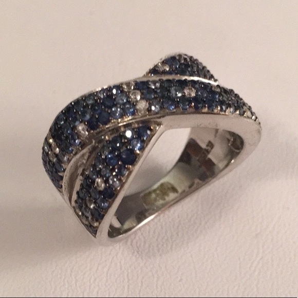 Effy Jewelry - Effy Sterling Silver Blue Sapphire Splash Ring